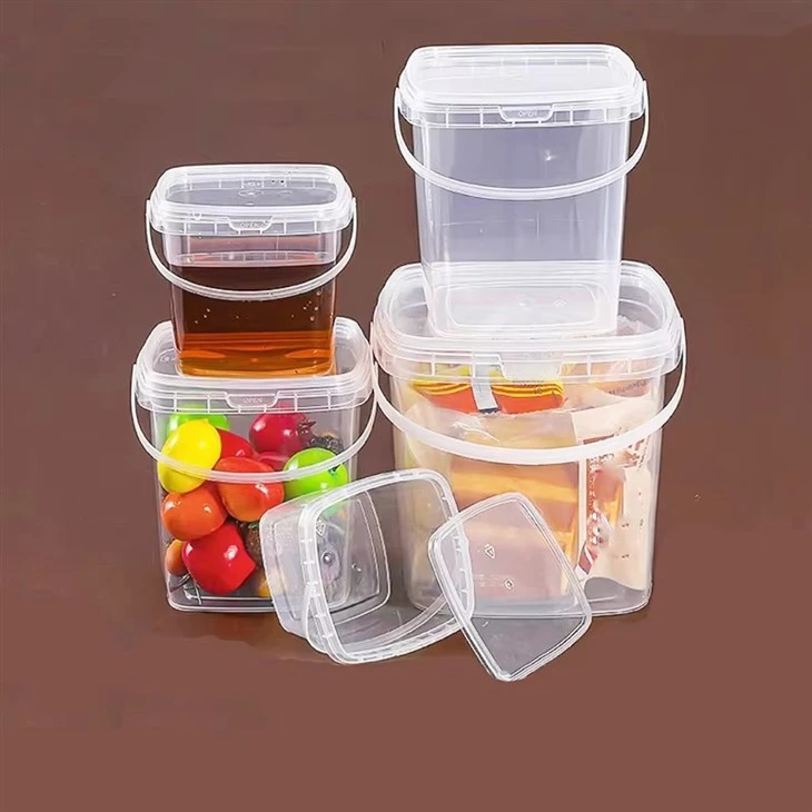 NH Square Plastic Cups Clear Fruit Drink Cup