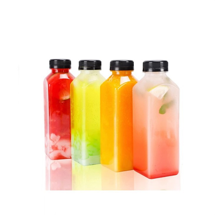 Pet Beverage Juice Bottle Square Juice Bottle factory