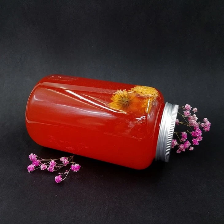 PET Plastic Beverage Bottle With Aluminum Cap