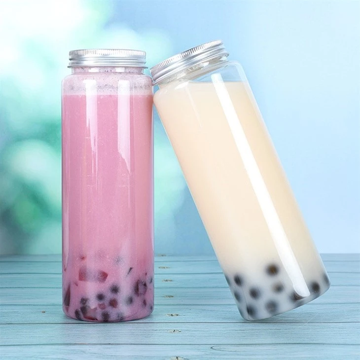 Plastic Beverage Juice Bottle With Plastic Lid
