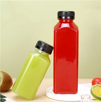 Poteli Plastig Clir 500ml Sgwâr Gyda Chap CRC