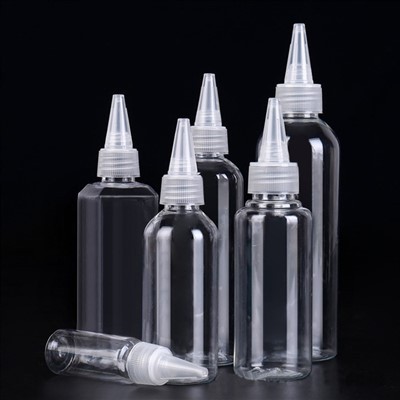 Poteli Plastig Gyda Chapiau Twist