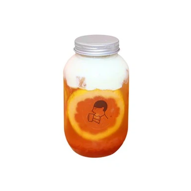 Potel Plastig Rownd NH Wedi'i Gwneud â Llaw Gyda Chap Plastig